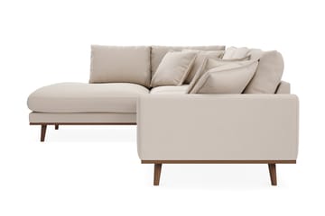 Copenhagen Premium 4-personers Venstrevendt L-formet Dyb Chaiselongsofa i Bouclé - Lys beige - Møbler - Sofaer - Sofaer med sjeselong - 4 seters sofa med divan