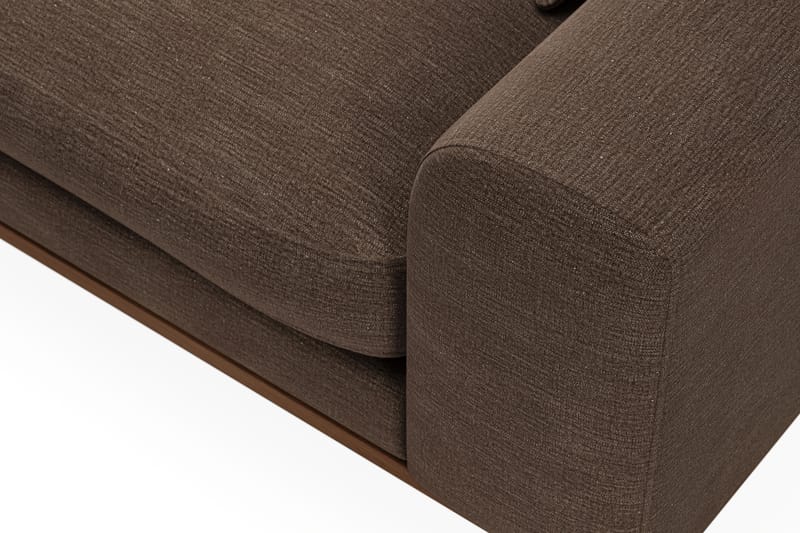 Copenhagen Premium 4-personers Venstrevendt L-formet Dyb Divansofa i Stof - Brun - Møbler - Sofaer - Sofaer med sjeselong - 4 seters sofa med divan