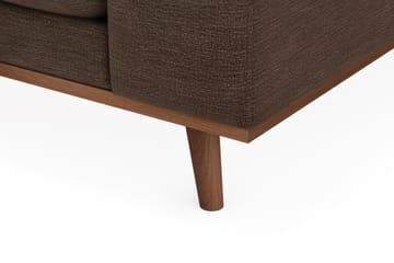 Copenhagen Premium 4-personers Venstrevendt L-formet Dyb Divansofa i Stof - Brun - Møbler - Sofaer - Sofaer med sjeselong - 4 seters sofa med divan