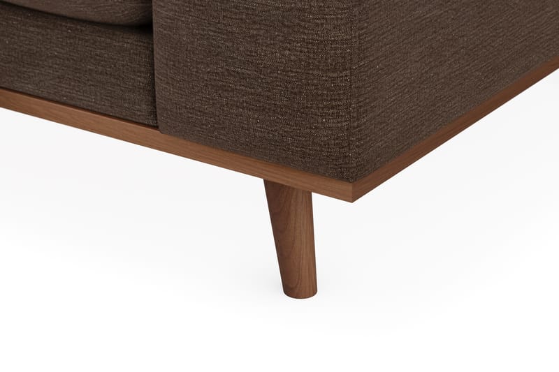 Copenhagen Premium 4-personers Venstrevendt L-formet Dyb Divansofa i Stof - Brun - Møbler - Sofaer - Sofaer med sjeselong - 4 seters sofa med divan