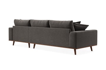 Copenhagen Premium 4-personers Højrevendt L-formet Dyb Divansofa i Stof - Mørkegrå - Møbler - Sofaer - Sofaer med sjeselong - 4 seters sofa med divan