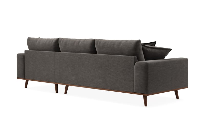 Copenhagen Premium 4-personers Højrevendt L-formet Dyb Divansofa i Stof - Mørkegrå - Møbler - Sofaer - Sofaer med sjeselong - 4 seters sofa med divan