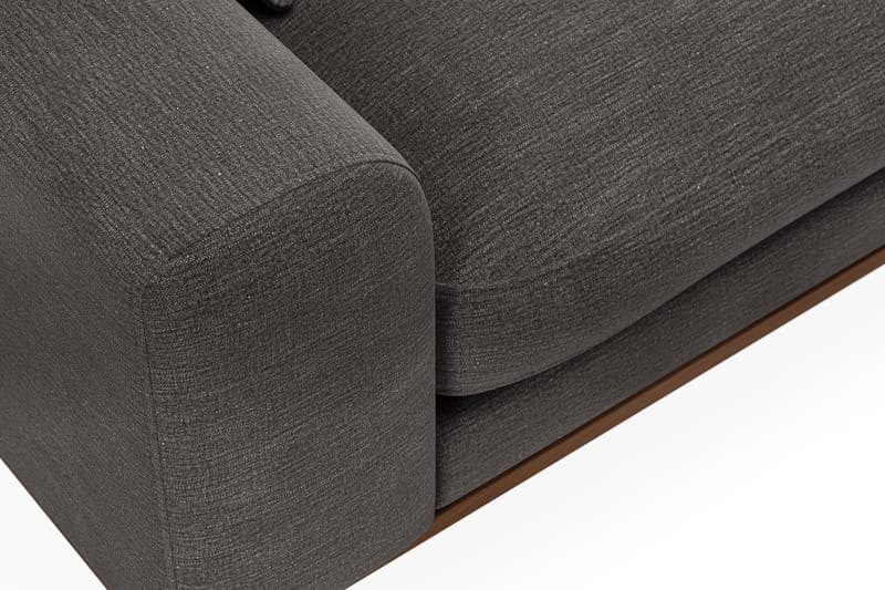 Copenhagen Premium 4-personers Højrevendt L-formet Dyb Divansofa i Stof - Mørkegrå - Møbler - Sofaer - Sofaer med sjeselong - 4 seters sofa med divan