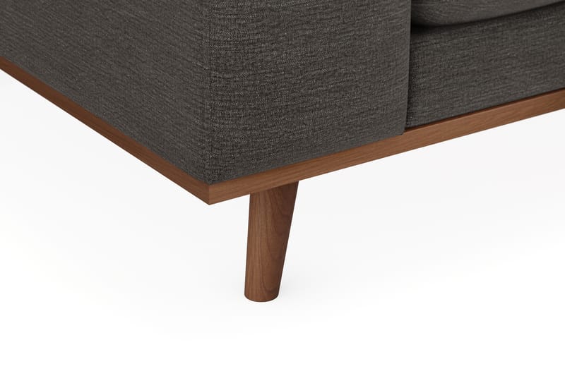 Copenhagen Premium 4-personers Højrevendt L-formet Dyb Chaiselongsofa i Stof - Mørkegrå - Møbler - Sofaer - Sofaer med sjeselong - 4 seters sofa med divan