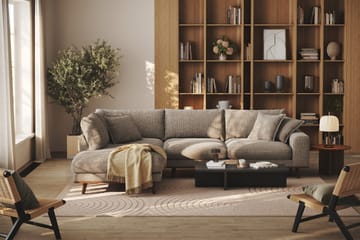 Copenhagen Premium 4-personers Venstrevendt L-formet Dyb Chaiselongsofa i Chenille - Brun - Møbler - Sofaer - Sofaer med sjeselong - 4 seters sofa med divan