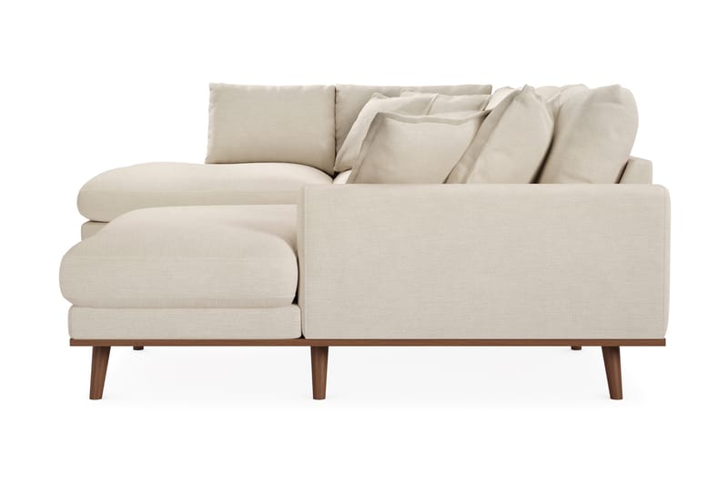 Copenhagen Premium 5-personers Højrevendt U-formet Dyb Sofa med Divan og Chaiselong i Stof - Beige - Møbler - Sofaer - U-sofa