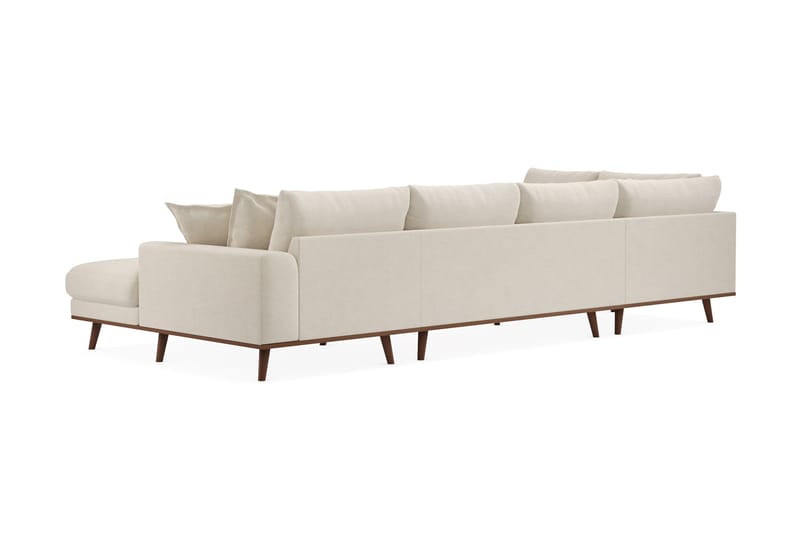 Copenhagen Premium 5-personers Højrevendt U-formet Dyb Sofa med Divan og Chaiselong i Stof - Beige - Møbler - Sofaer - U-sofa