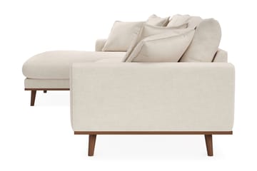Copenhagen Premium 4-personers Venstrevendt L-formet Dyb Divansofa i Stof - Lys beige - Møbler - Sofaer - Sofaer med sjeselong - 4 seters sofa med divan