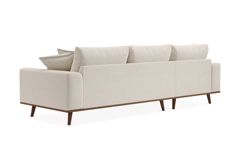 Copenhagen Premium 4-personers Venstrevendt L-formet Dyb Divansofa i Stof - Lys beige - Møbler - Sofaer - Sofaer med sjeselong - 4 seters sofa med divan