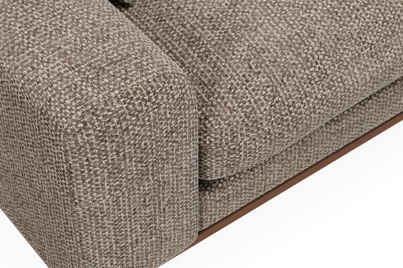 Copenhagen Premium 4-personers Højrevendt L-formet Dyb Divansofa i Chenille - Brun - Møbler - Sofaer - Sofaer med sjeselong - 4 seters sofa med divan
