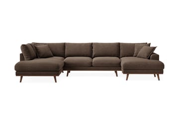 Copenhagen Premium 5-personers Højrevendt U-formet Dyb Sofa med Divan og Chaiselong i Stof
