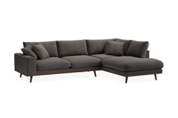 Copenhagen Premium 4-personers Højrevendt L-formet Dyb Chaiselongsofa i Stof - Mørkegrå - Møbler - Sofaer - Sofaer med sjeselong - 4 seters sofa med divan