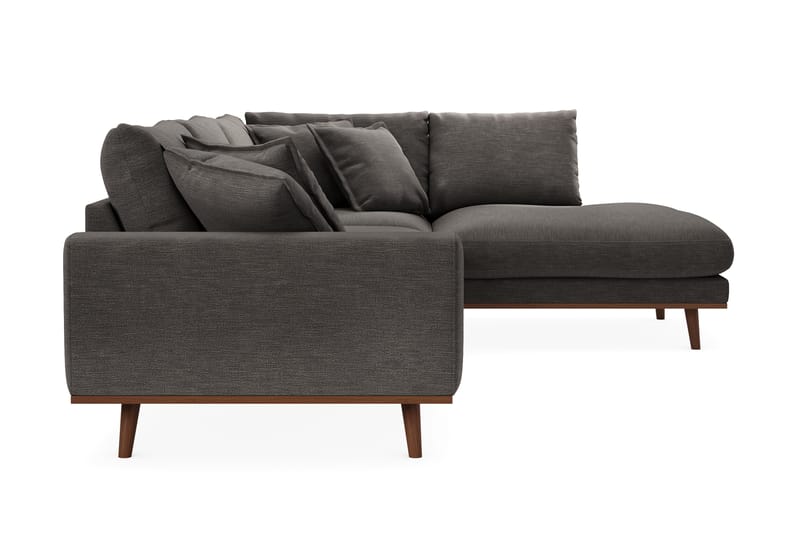 Copenhagen Premium 4-personers Højrevendt L-formet Dyb Chaiselongsofa i Stof - Mørkegrå - Møbler - Sofaer - Sofaer med sjeselong - 4 seters sofa med divan