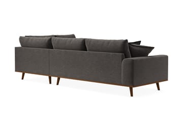 Copenhagen Premium 4-personers Højrevendt L-formet Dyb Chaiselongsofa i Stof - Mørkegrå - Møbler - Sofaer - Sofaer med sjeselong - 4 seters sofa med divan