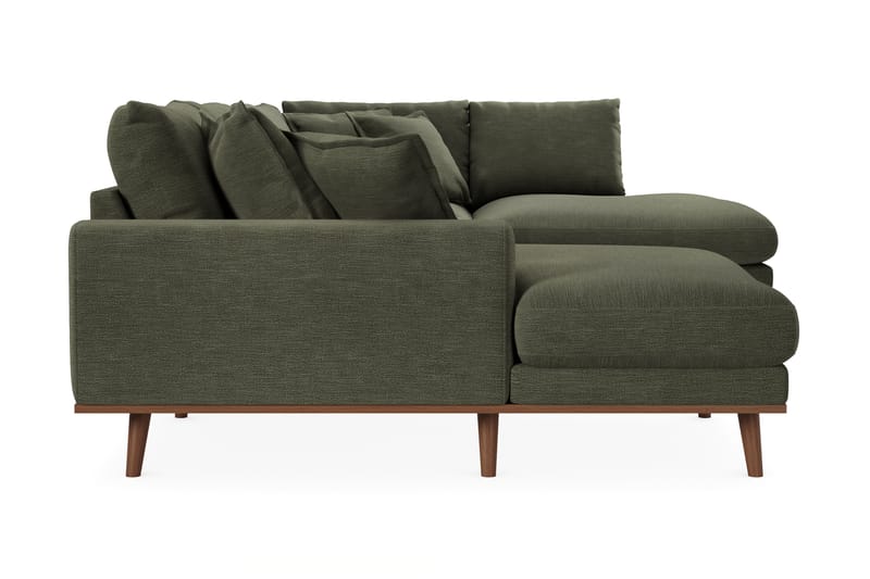 Copenhagen Premium 5-personers Venstrevendt U-formet Dyb Sofa med Divan og Chaiselong i Stof - Grøn - Møbler - Sofaer - U-sofa