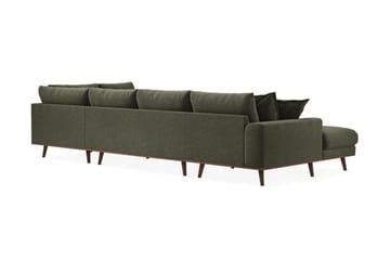 Copenhagen Premium 5-personers Venstrevendt U-formet Dyb Sofa med Divan og Chaiselong i Stof - Grøn - Møbler - Sofaer - U-sofa