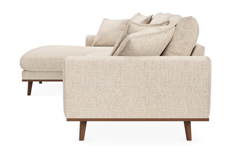 Copenhagen Premium 4-personers Venstrevendt L-formet Dyb Divansofa i Chenille - Beige - Møbler - Sofaer - Sofaer med sjeselong - 4 seters sofa med divan