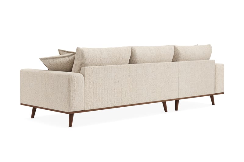 Copenhagen Premium 4-personers Venstrevendt L-formet Dyb Divansofa i Chenille - Beige - Møbler - Sofaer - Sofaer med sjeselong - 4 seters sofa med divan