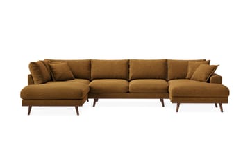 Copenhagen Premium 5-personers Højrevendt U-formet Dyb Sofa med Divan og Chaiselong i Stof