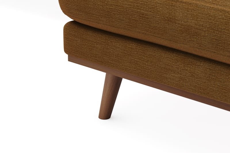 Copenhagen Premium 5-personers Højrevendt U-formet Dyb Sofa med Divan og Chaiselong i Stof - Sennepsgul - Møbler - Sofaer - U-sofa