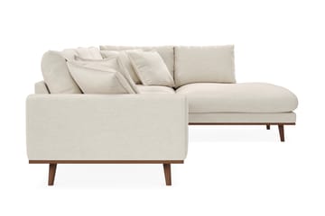 Copenhagen Premium 4-personers Højrevendt L-formet Dyb Chaiselongsofa i Stof - Lys beige - Møbler - Sofaer - Sofaer med sjeselong - 4 seters sofa med divan