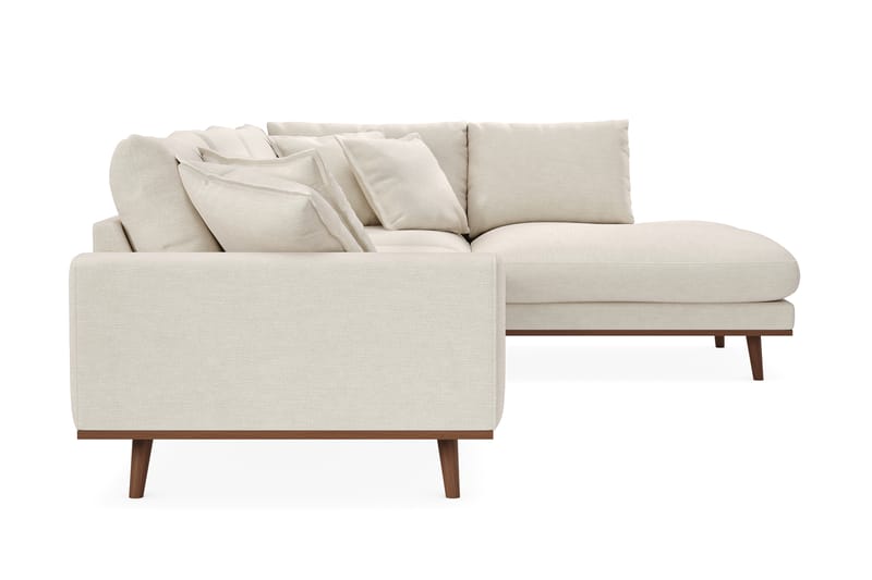 Copenhagen Premium 4-personers Højrevendt L-formet Dyb Chaiselongsofa i Stof - Lys beige - Møbler - Sofaer - Sofaer med sjeselong - 4 seters sofa med divan