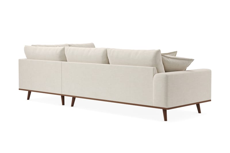 Copenhagen Premium 4-personers Højrevendt L-formet Dyb Chaiselongsofa i Stof - Lys beige - Møbler - Sofaer - Sofaer med sjeselong - 4 seters sofa med divan
