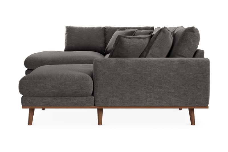 Copenhagen Premium 5-personers Højrevendt U-formet Dyb Sofa med Divan og Chaiselong i Stof - Mørkegrå - Møbler - Sofaer - U-sofa