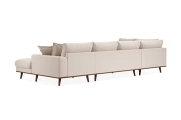 Copenhagen Premium 5-personers Venstrevendt U-formet Dyb Sofa med Divan og Chaiselong i Bouclé - Lys beige - Møbler - Sofaer - U-sofa
