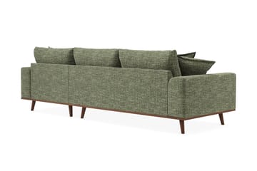 Copenhagen Premium 4-personers Højrevendt L-formet Dyb Divansofa i Chenille - Grøn - Møbler - Sofaer - Sofaer med sjeselong - 4 seters sofa med divan