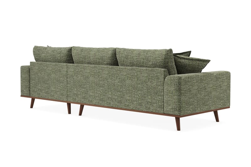 Copenhagen Premium 4-personers Højrevendt L-formet Dyb Divansofa i Chenille - Grøn - Møbler - Sofaer - Sofaer med sjeselong - 4 seters sofa med divan