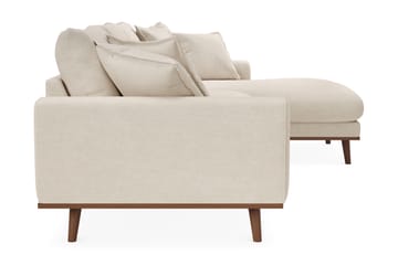 Copenhagen Premium 4-personers Højrevendt L-formet Dyb Divansofa i Stof - Beige - Møbler - Sofaer - Sofaer med sjeselong - 4 seters sofa med divan