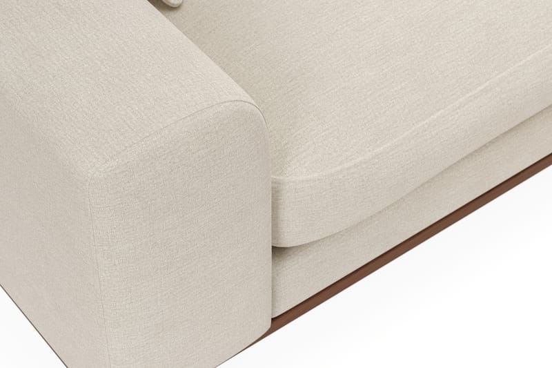 Copenhagen Premium 4-personers Højrevendt L-formet Dyb Chaiselongsofa i Stof - Beige - Møbler - Sofaer - Sofaer med sjeselong - 4 seters sofa med divan