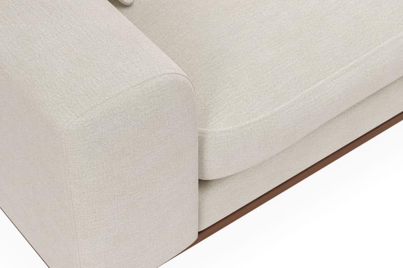 Copenhagen Premium 4-personers Højrevendt L-formet Dyb Divansofa i Stof - Lys beige - Møbler - Sofaer - Sofaer med sjeselong - 4 seters sofa med divan