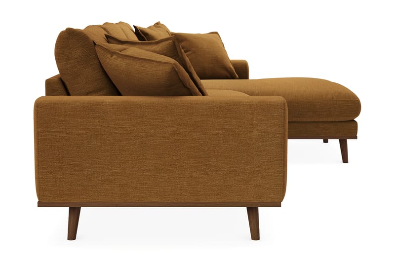 Copenhagen Premium 4-personers Højrevendt L-formet Dyb Divansofa i Stof - Sennepsgul - Møbler - Sofaer - Sofaer med sjeselong - 4 seters sofa med divan