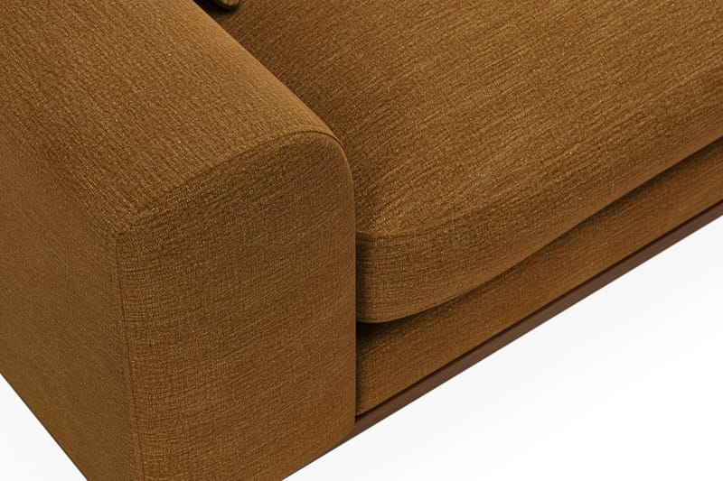 Copenhagen Premium 4-personers Højrevendt L-formet Dyb Divansofa i Stof - Sennepsgul - Møbler - Sofaer - Sofaer med sjeselong - 4 seters sofa med divan