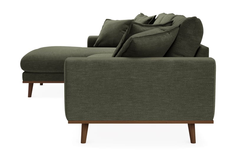 Copenhagen Premium 4-personers Venstrevendt L-formet Dyb Divansofa i Stof - Grøn - Møbler - Sofaer - Sofaer med sjeselong - 4 seters sofa med divan