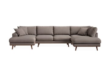 Copenhagen Premium 5-personers Højrevendt U-formet Dyb Sofa med Divan og Chaiselong i Stoff