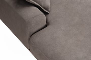 Copenhagen Premium 5-personers Højrevendt U-formet Dyb Sofa med Divan og Chaiselong i Stoff - Brun - Møbler - Sofaer - U-sofa