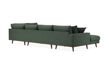 Copenhagen Premium 5-personers Højrevendt U-formet Dyb Sofa med Divan og Chaiselong i Stoff - Grön - Møbler - Sofaer - U-sofa