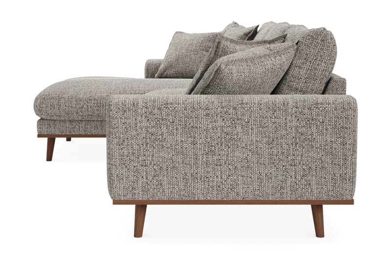 Copenhagen Premium 4-personers Venstrevendt L-formet Dyb Divansofa i Chenille - Grå - Møbler - Sofaer - Sofaer med sjeselong - 4 seters sofa med divan