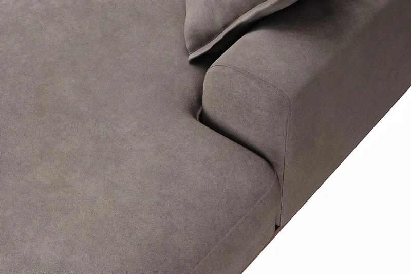 Copenhagen Premium 5-personers Venstrevendt U-formet Dyb Sofa med Divan og Chaiselong i Stoff - Brun - Møbler - Sofaer - U-sofa