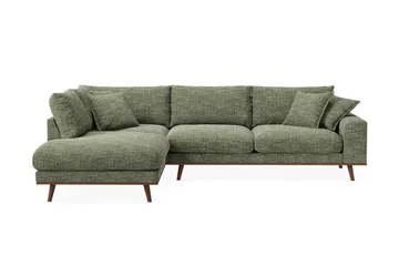 Copenhagen Premium 4-personers Venstrevendt L-formet Dyb Chaiselongsofa i Chenille