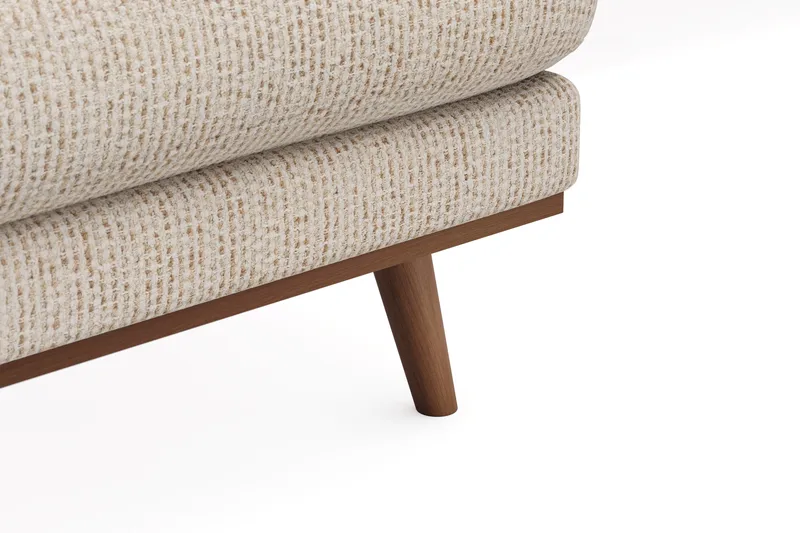 Copenhagen Premium 5-personers Højrevendt U-formet Dyb Sofa med Divan og Chaiselong i Chenille - Beige - Møbler - Sofaer - U-sofa