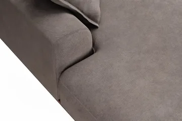 Copenhagen Premium 5-personers Højrevendt U-formet Dyb Sofa med Divan og Chaiselong i Stoff - Brun - Møbler - Sofaer - U-sofa