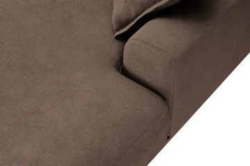 Copenhagen Premium 5-personers Venstrevendt U-formet Dyb Sofa med Divan og Chaiselong i Stoff - Mørkebrun - Møbler - Sofaer - U-sofa