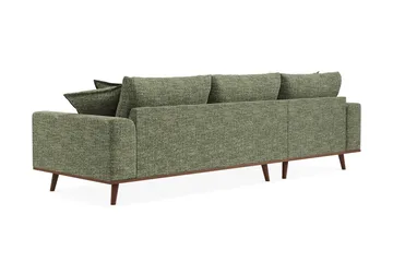 Copenhagen Premium 4-personers Venstrevendt L-formet Dyb Divansofa i Chenille - Grøn - Møbler - Sofaer - Sofaer med sjeselong - 4 seters sofa med divan