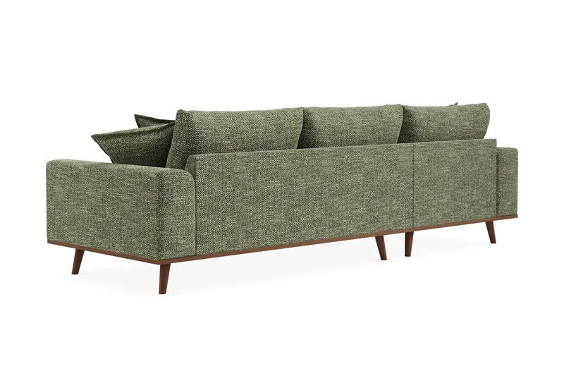Copenhagen Premium 4-personers Venstrevendt L-formet Dyb Divansofa i Chenille - Grøn - Møbler - Sofaer - Sofaer med sjeselong - 4 seters sofa med divan
