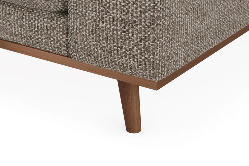 Copenhagen Premium 4-personers Venstrevendt L-formet Dyb Divansofa i Chenille - Brun - Møbler - Sofaer - Sofaer med sjeselong - 4 seters sofa med divan