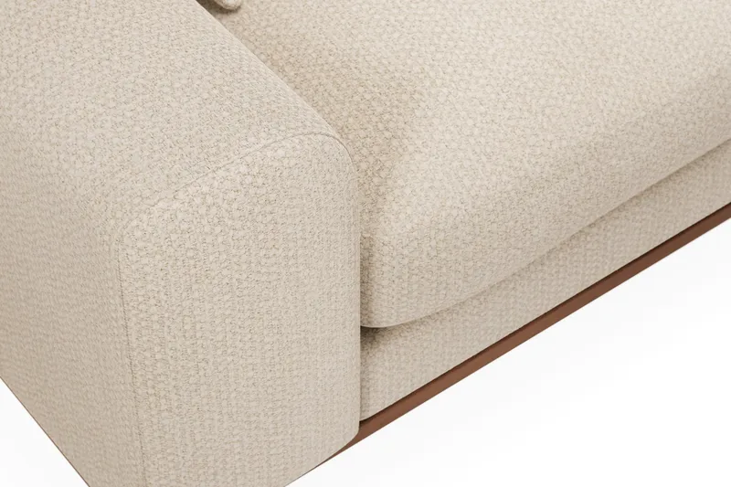 Copenhagen Premium 4-personers Højrevendt L-formet Dyb Divansofa i Chenille - Lys beige - Møbler - Sofaer - Sofaer med sjeselong - 4 seters sofa med divan